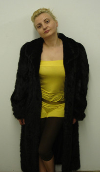Sectional Mink Fur Coat Lenght 48" Sweep 60" Sleeve 31" Crossback 15 1/2" Wing Collar Inset Cuffs German Hook and Eye Manufacturing: USA Sectional Mink Fur Coat Lenght 48" Sweep 60" Sleeve 31" Crossback 15 1/2" Wing Collar Inset Cuffs German Hook and Eye Manufacturing: USA