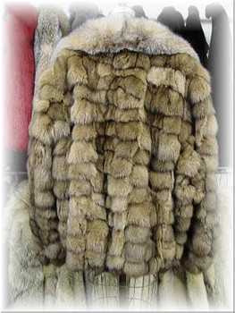 Crystal Fox Bomber Fur Jacket