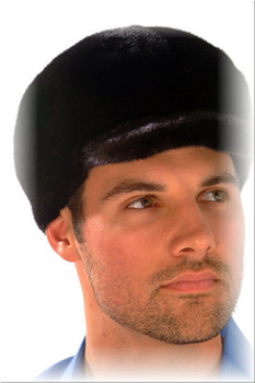 Black Glama Mink Small Brim Hat Black Glama Mink Small Brim Hat