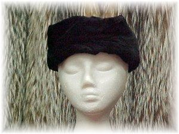 Black Sectional Sheared Mink Fur Head Wrap Black Sectional Sheared Mink Fur Head Wrap