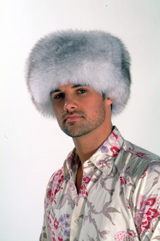 Blue Fox Fur Trooper Hat