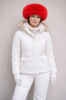 Full Skin Dyed Red Fox Fur Head Wrap Fur Headwrap Full Skin Dyed Padded Grosgrain Lining Velcro Closure Fur Origin: Norway Manufacturing: USA