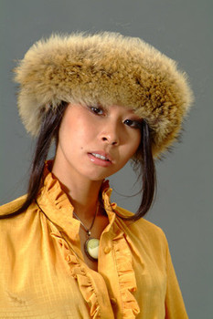 Dyed Green Fox Fur Headband