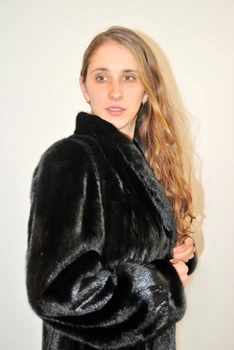 Black Mink Fur Coat 1