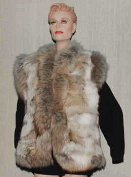 Coyote Fur Vest With coyote Fur Trim Coyote Fur Vest With coyote Fur Trim