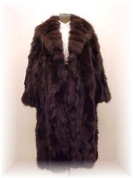 "Plus Size" Brown Fox Fur Coat