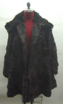 Burgundy Fox with Hood and Large Collar Burgundy Fox with Hood and Large Collar