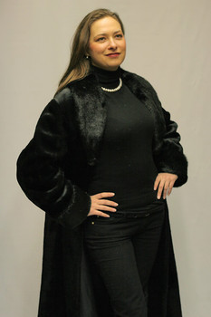 This is 100% faux fur not real.  Faux Fur Beaver Coat Faux Fur Black Beaver Coat With Mink Cuffs Size: 1X, 2X, 3X, 10-12 Medium Mink Shawl Collar Color Shown is Black Beaver Hook and Eyes Closure Manufacturing: USA This is 100% faux fur not real.  Faux Fur Beaver Coat Faux Fur Black Beaver Coat With Mink Cuffs Size: 1X, 2X, 3X, 10-12 Medium Mink Shawl Collar Color Shown is Black Beaver Hook and Eyes Closure Manufacturing: USA