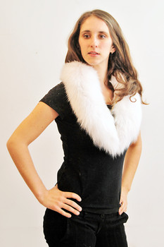 White Fox Fur Collar