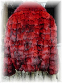 Red Fox Bomber Fur Jacket