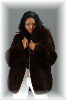 Brown Fox Fur Bomber Jacket Brown Fox Fur Bomber Jacket