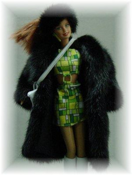 Doll's Full Skin Ranch Mink Fur Coat Doll's Full Skin Ranch Mink Fur Coat