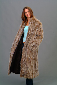 Vintage Fur Raccoon Sectional Coat