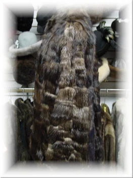 Sectional Beaver Fur Jacket with Beaver Fur Collar Vintage