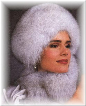 Blue Fox High Pillbox Fur Hat Blue Fox High Pillbox Fur Hat