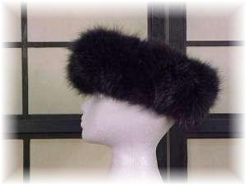 Sectional Dark Gray Fox Fur Head Wrap Sectional Dark Gray Fox Fur Head Wrap