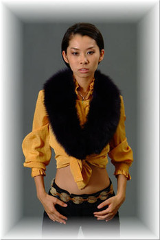 Full Skin Black Fox Fur Collar Full Skin Black Fox Fur Collar