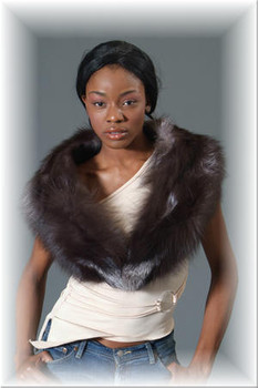 Indigo Fox Fur Collar Sectional Indigo Fox Fur Collar Sectional