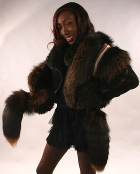 Fox Boa with Diamond Design