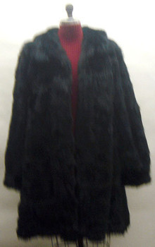 Black Fox 3/4 Fur Jacket with Flare Style 1 Black Fox 3/4 Fur Jacket with Flare Style 1