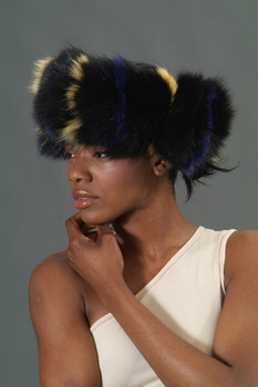Multi Color Fox Fur Headband 1