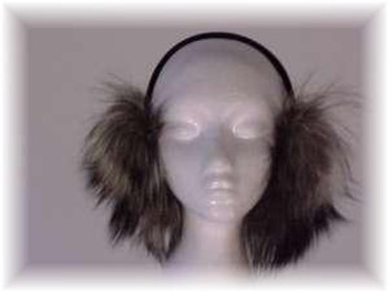 Indigo Fox Fur Earmuffs 1 Indigo Fox Fur Earmuffs 1