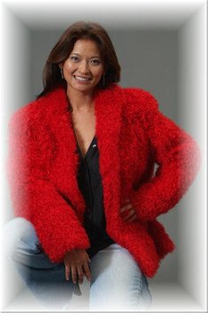 Red Persian Lamb Fur Jacket Red Persian Lamb Fur Jacket