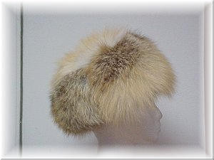 Full Skin Golden Island Fox Fur Hat