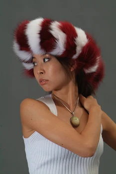 Multi Color Fox Fur Headband 3