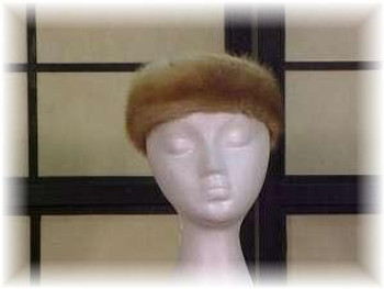 Full Skin Pale Mahogany Mink Fur Head Wrap Full Skin Pale Mahogany Mink Fur Head Wrap