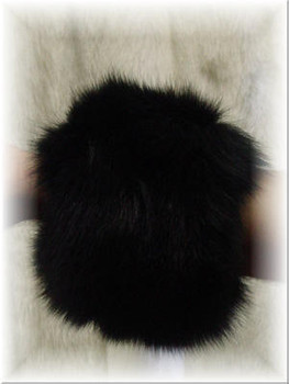 Dyed Black Fur Cuffs
