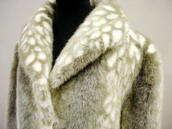 Faux Fur Mink Jacket Faux Fur Mink Jacket length 32" Sweep 59 1/2" Sleeve 30" Crossback 17 1/2" Color Shown is Mink Zipper Closure Manufacturing: USA