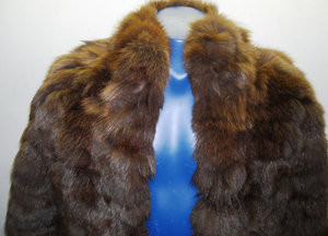 Ladies Vintage Brown Fox (has no closures) Full Skin Fox Bolero Jacket Sold in Listed Sizes ONLY Fur Origin: Norway Hook and Eyes Closure Shoulder to Shoulder 19" Inside Crossback 16" Collar To Bottom 28" Sweep 50" Shoulder To Sleeve 30" Neck To Sleeve 25"
