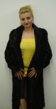 Sectional Mink Fur Coat Lenght 48 1/2" Sleeve 30" Crossback 16" Full Skin Wing Collar Small Cuffs German Hook and Eye Manufacturing: USA Sectional Mink Fur Coat Lenght 48 1/2" Sleeve 30" Crossback 16" Full Skin Wing Collar Small Cuffs German Hook and Eye Manufacturing: USA