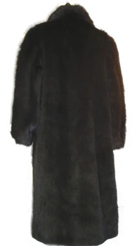 Faux Brown Fox Fur Coat Faux Brown Fox Fur Coat Hook and Eyes Closure Fitted Women's Coat Sold in Listed Sizes ONLY Color shown is Dark Brown