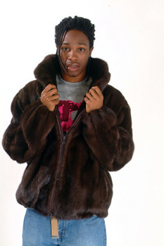 Brown Mink Bomber Fur Jacket Mahogany Mink full pelt Bomber Jacket Wing Collar Zipper Closure elastic sleeves and bottom Available in Ranch Mink Sizes Range 36 - 3X Fur Origin: USA Manufactured: USA Brown Mink Bomber Fur Jacket Mahogany Mink full pelt Bomber Jacket Wing Collar Zipper Closure elastic sleeves and bottom Available in Ranch Mink Sizes Range 36 - 3X Fur Origin: USA Manufactured: USA