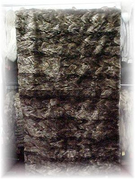 Natural Sheared Beaver Design Fur Blanket Natural Sheared Beaver Design Fur Blanket