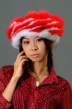 Multi Color Fox Fur Headwrap Multi Color Fox Fur Headwrap