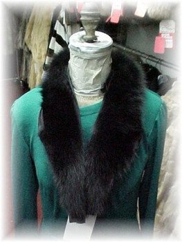 Full Skin Black Fox Shawl Fur Collar Full Skin Black Fox Shawl Fur Collar