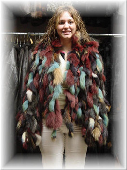 Multicolor Fox Bolero Fur Jacket 1 Multicolor Fox Bolero Fur Jacket 1