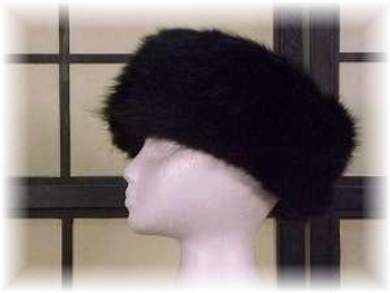 Dyed Black Fox Fur Hat