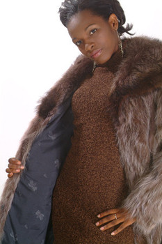 Sectional 3/4 Raccoon Fur Jacket