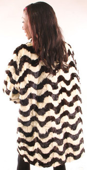 Vintage Black and White Sectional Mink