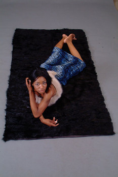 Black Fox Sectional Fur Blanket