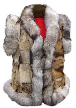 Sectional Goat Vest with Fox Trimming