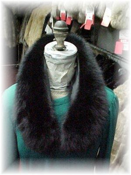 Full Skin Black Fox Wing Fur Collar Full Skin Black Fox Wing Fur Collar