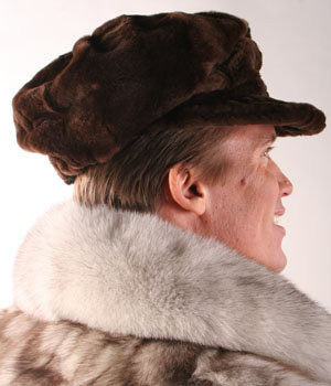 Brown Mink Sheared Fur Hat Brown Mink Sheared Fur Hat
