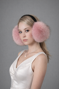 Pink Fox Fur Earmuffs Pink Fox Fur Earmuffs Padded Ear Pieces One Size Fits Most Fur Origin: USA Manufacturing: USA