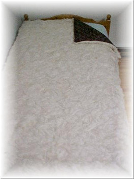 Bleached White Goat Fur Blanket Bleached White Goat Fur Blanket