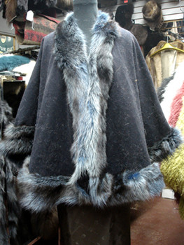 Dyed Fur Raccoon Cape Dyed Fur Raccoon Cape